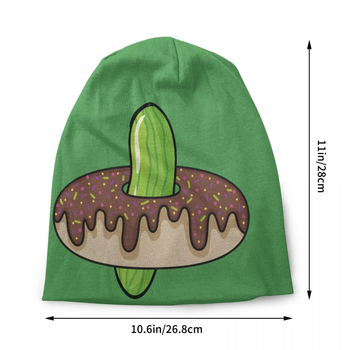 Funny Food Porno Cucumber Donut Skullies Beanies Caps Cool Winter Warm Women Men Knitting Hat Adult Unisex Bonnet Hats