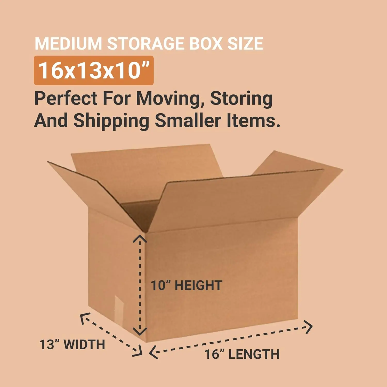 AVIDITI 16 x 13 x 10 Corrugated Cardboard Boxes, Medium 16