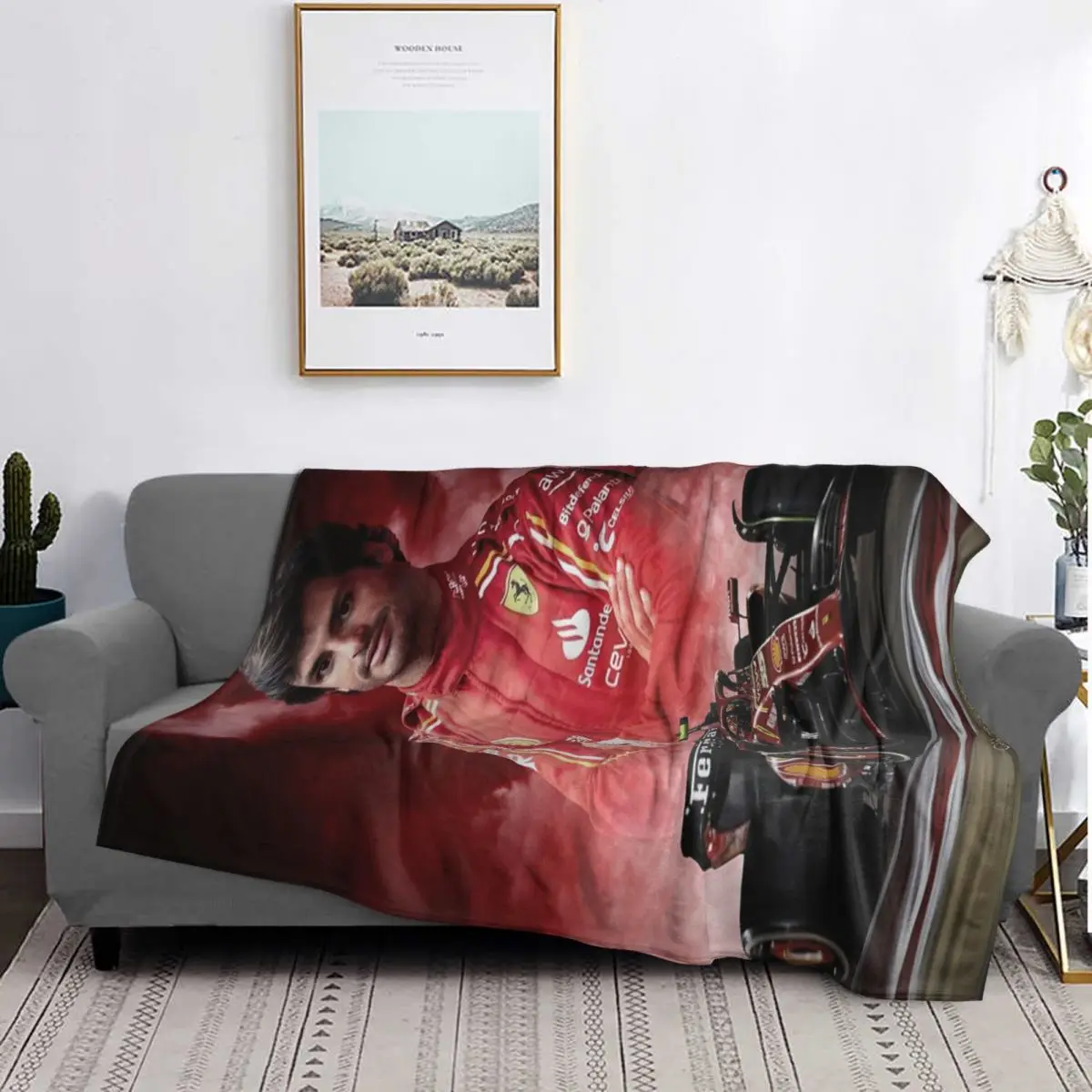 Carlos Sainz Eras Tour 2025 Blanket Soft Warm Flannel Throw Blanket Bedding for Bed Living room Picnic Travel Home Couch
