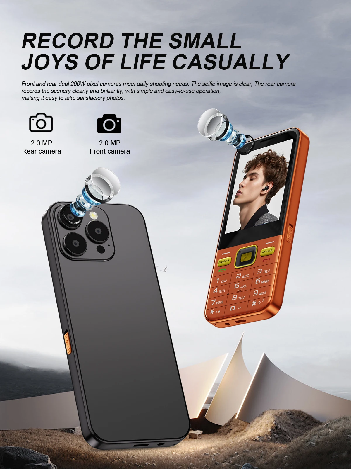 SERVO F6 Ultra Unlocked 4G LTE Button Android Smartphone 2.8" Screen Dual SIM GPS Bluetooth Torch Play Store Backup Mobile Phone