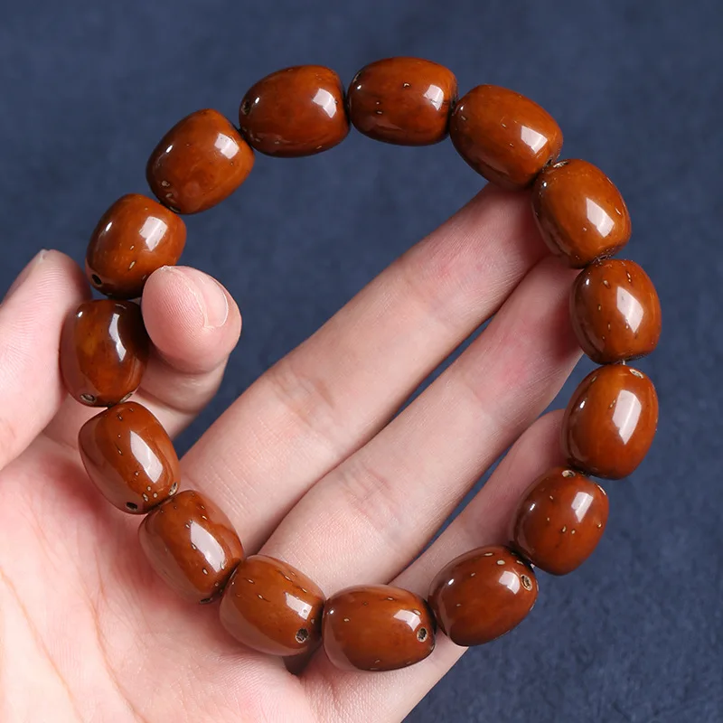 Natural Zi Jin Shu Bracelet Jujube Beads Lucky Rat Bodhi Seed High Throw Pliable Temperament Buddha Beads Amusement Article Brac