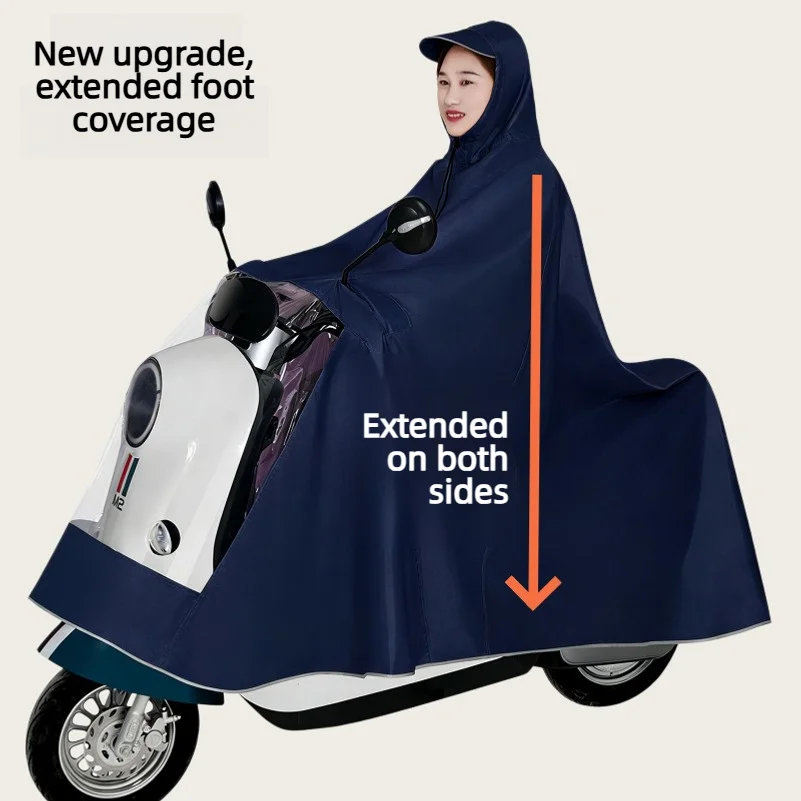 Raincoat for electric scooters, enlarged and thickened, for two-person use, unisex, full-body, rainproof poncho for heavy rain