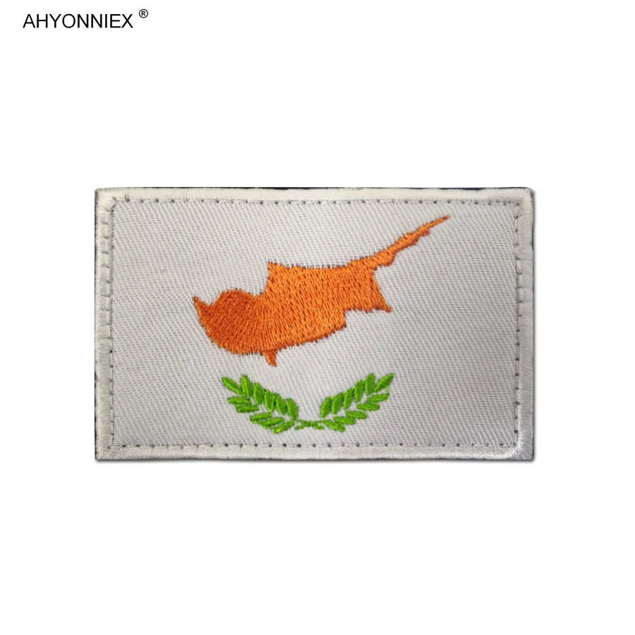 AHYONNIEX 1PC Fabric Flag Patch Albania Peru Spain Armenia Cyprus 3D Sticker For Jacket Jeans Clothing DIY