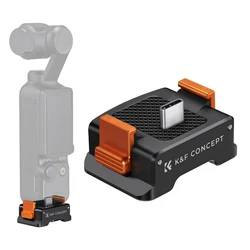 K&F Concept Charging Adapter Base for DJI Osmo Pocket 4 Pocket 3 Desktop Type-C Charging Dock Fit Charging Adapter Base