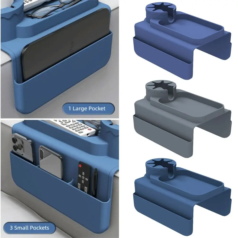 

High Quality Silicone Couch Cup Holder Multi-functional Durable Armrest Table Side Pockets For Snack Drinks Spectacles