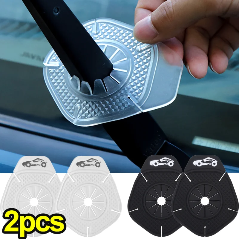 Car Wiper Hole Protective Cover Dustproof Auto Windshield Wiper Sleeve Silicone Protective Covers Pad Prevent Leaves Accessories