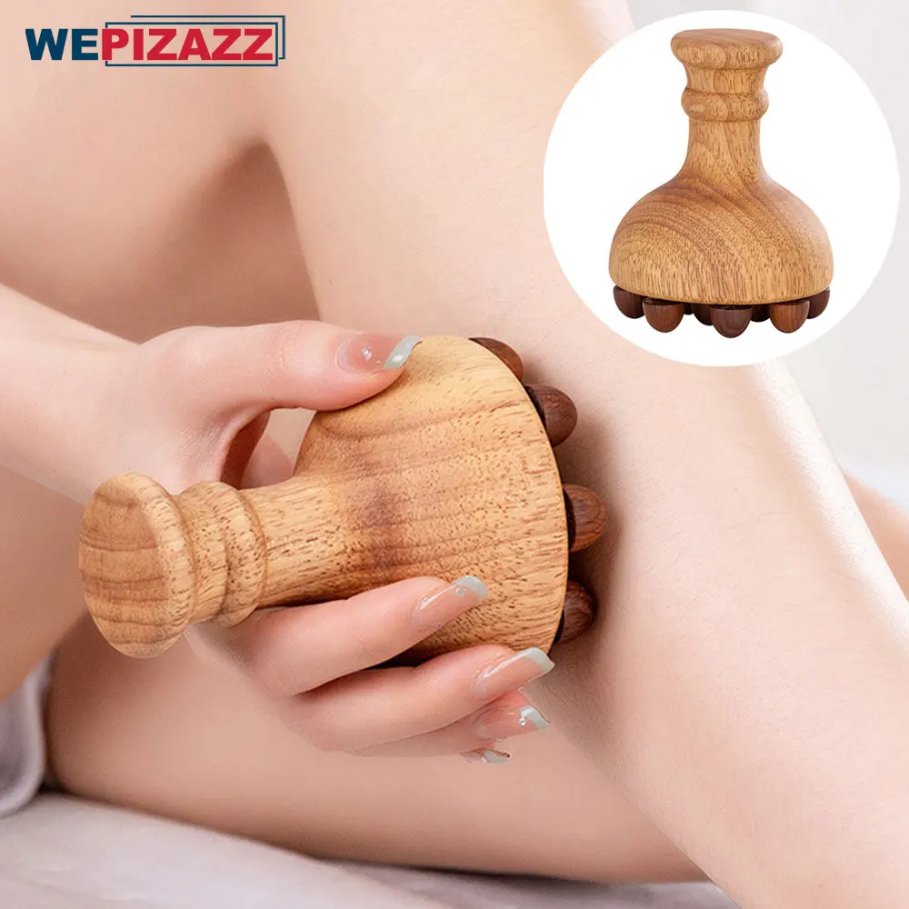 

Mushroom Lymphatic Drainage Massager, Colombiana Trigger Point Massage Tools for Deep Tissue, Wood Therapy Tool for Body Shaping