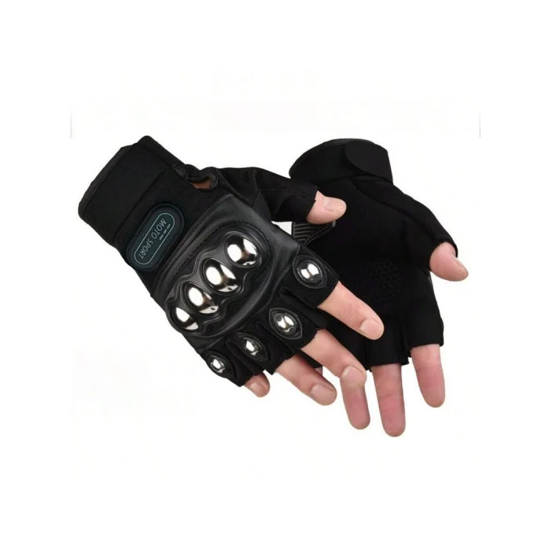 1Pair Tactical Gloves Steel Safety Outdoor Cycling Equipment Brass Knuckle Motorcycle Powersports Racing Bicycle Self Defence
