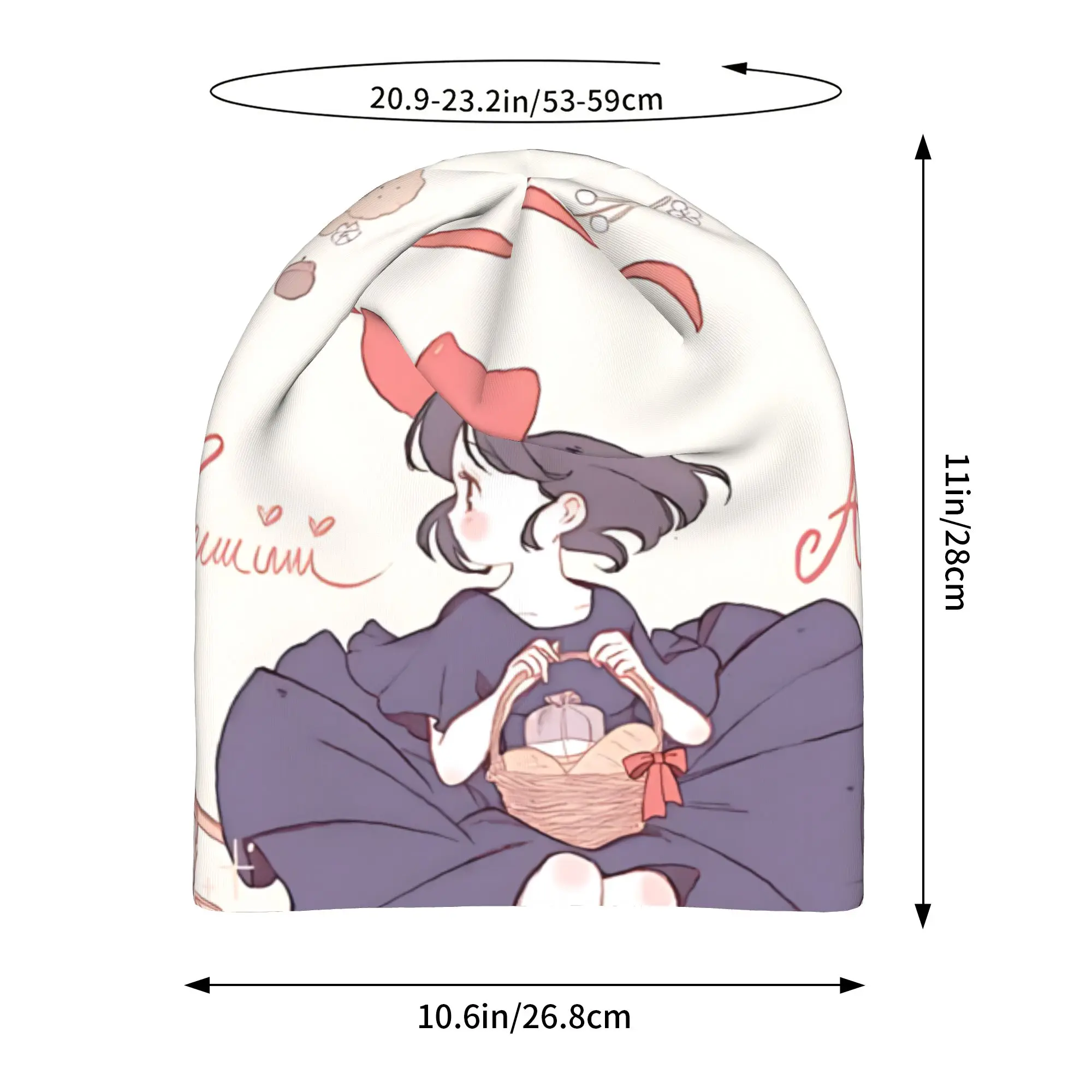 Anime Kikis Delivery Services Hat Thin Caps Men Women  Skullies Beanies Ski Caps Soft Bonnet Hats