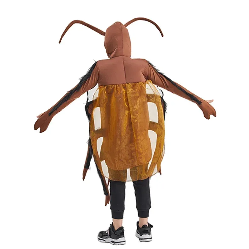 Divertido grupo familiar Cosplay carnaval disfraz de cucaracha adultos Unisex mono Animal disfraz de Halloween para niños AE0173
