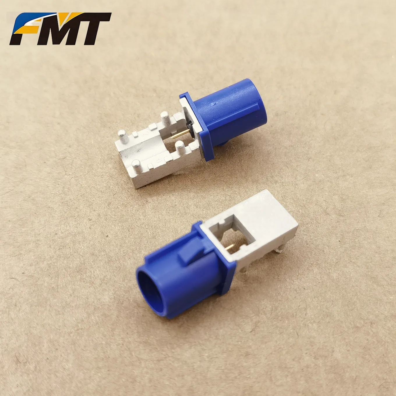 Original New 100% car GPS antenna socket connector FAKRA-C blue SMB male socket 59S2AQ-40MT5-C_1