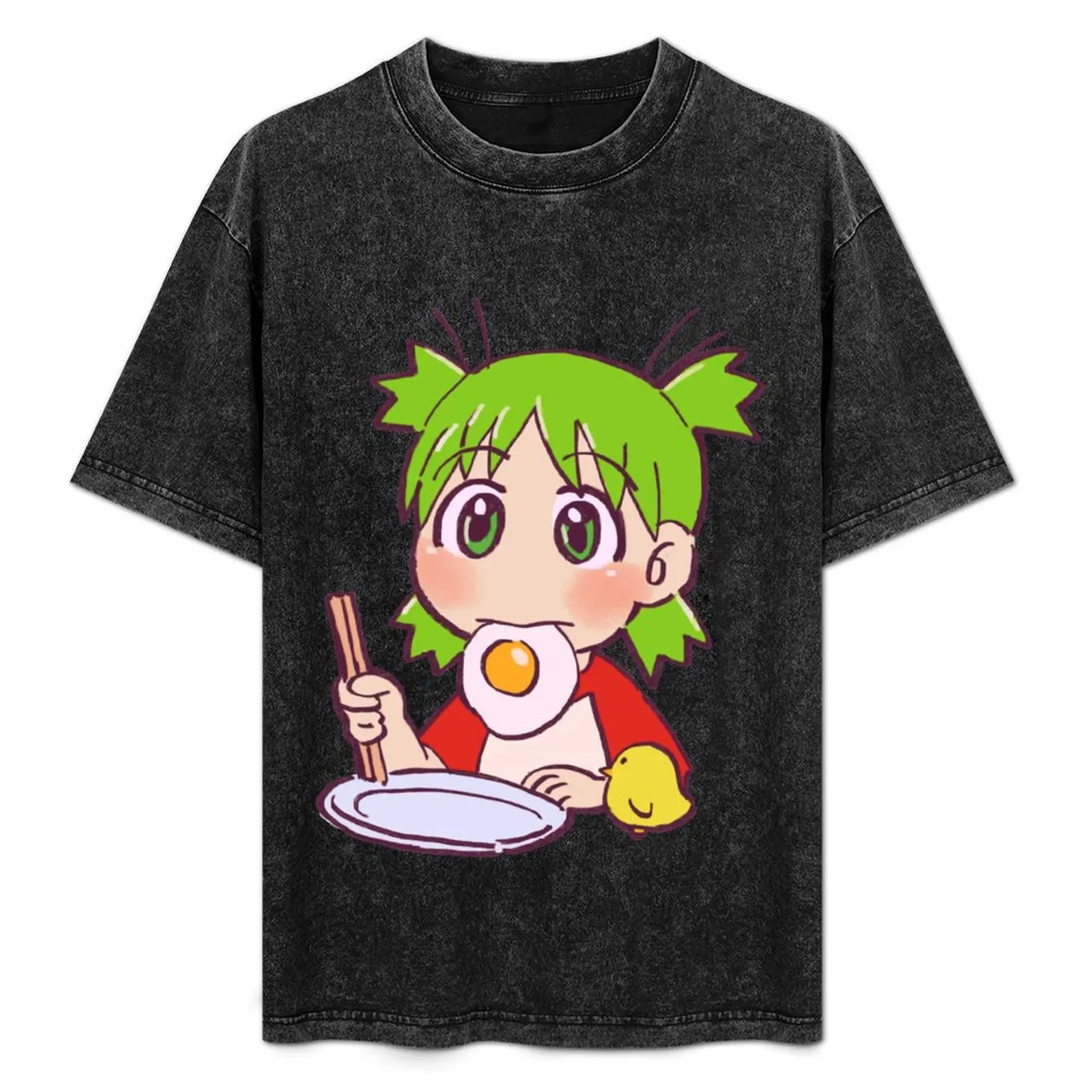 

I draw yotsuba eating fried egg yotsubato T-Shirt Casual Fashion Print Tee Top