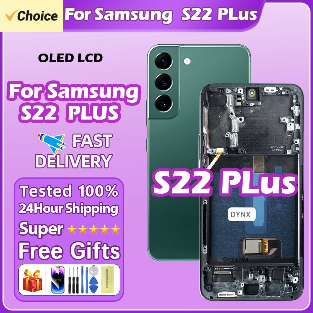 AMOLED S22+ Display For Samsung Galaxy S22 Plus LCD Display Touch Screen Assembly For Samsung S22+ S906B S906U S906W S906N LCD