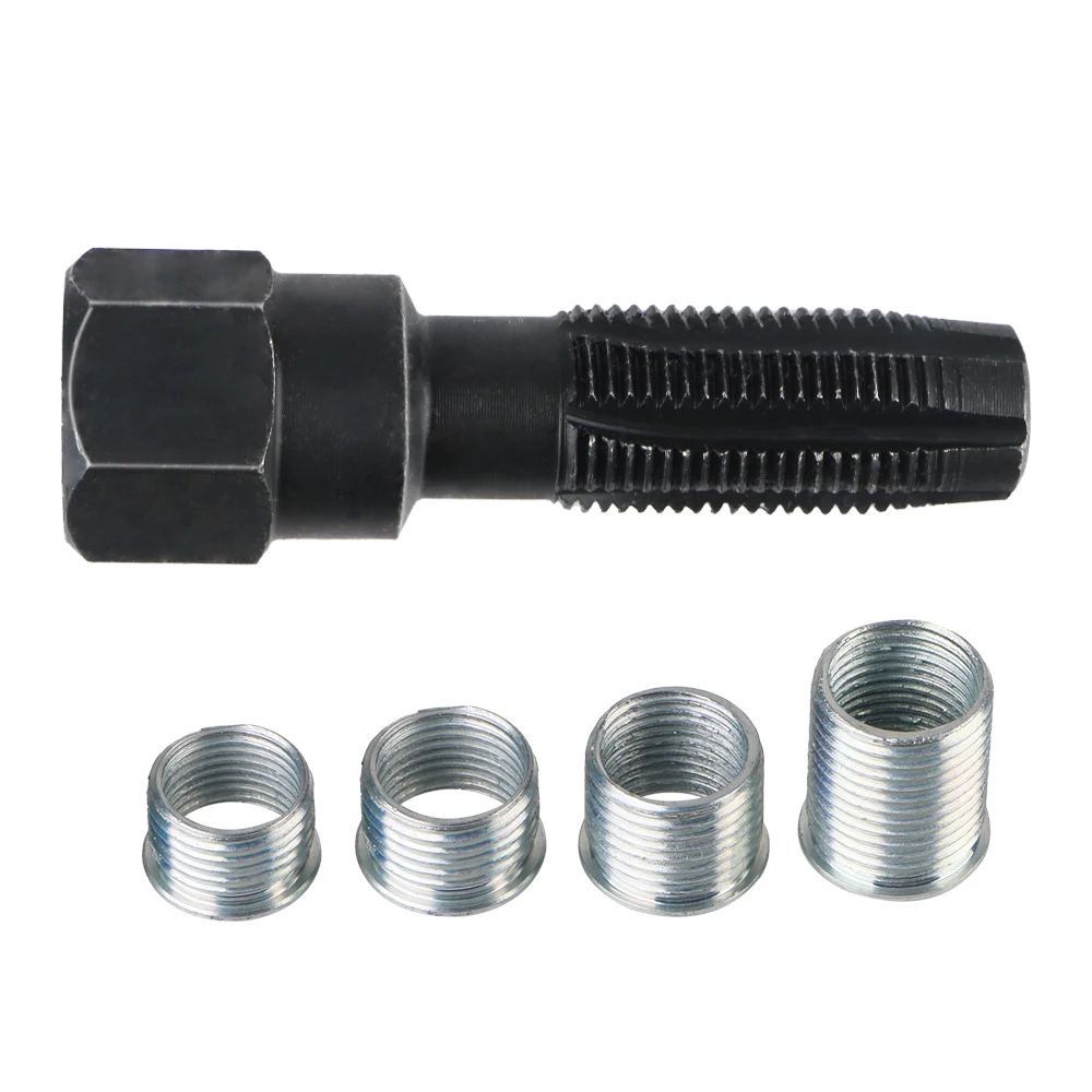 Car Tools 1 Set M14 x 1.25 Spark Plug Rethreader Kit Spark Plug Car Cylinder Thread Repair Kit 14mm Thread Repair Tool