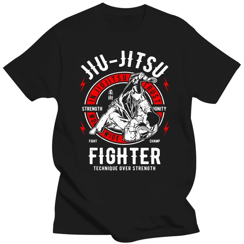 Men Clothing In Jiu Jitsu We Trust Martial Arts T-shirt Mma Fighter Adult Tshirt Fashion Design Men Fashion Cotton Print T Shirt