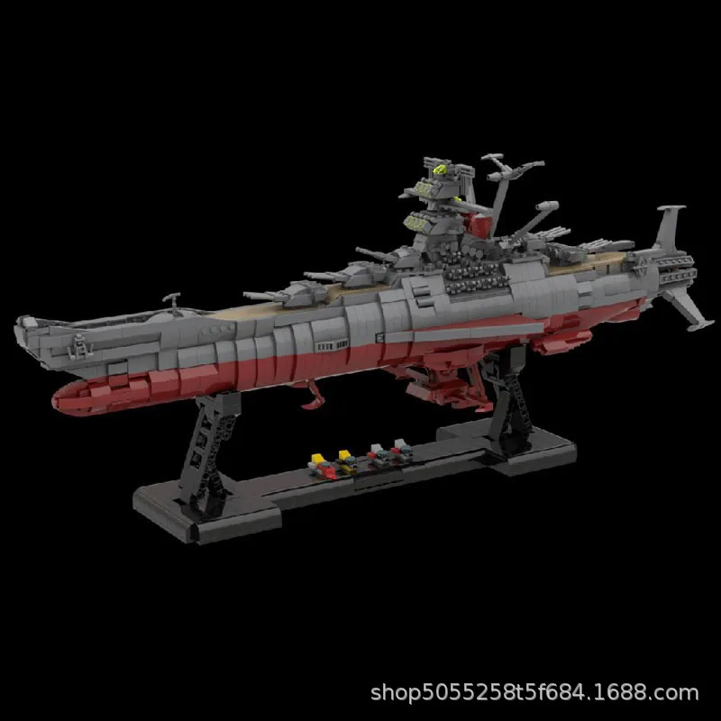 Battleship Space Yamato Spaceship Military Weapoon Space Ship base Model Building Blocks City Spaceship Building Blocks Kids Toy