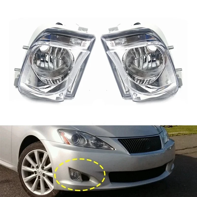 

1Pair Car Front Bumper Fog Lights Assembly Driving Lamp Foglight for LEXUS IS250 IS300 2006 2007 2008 2009 2010