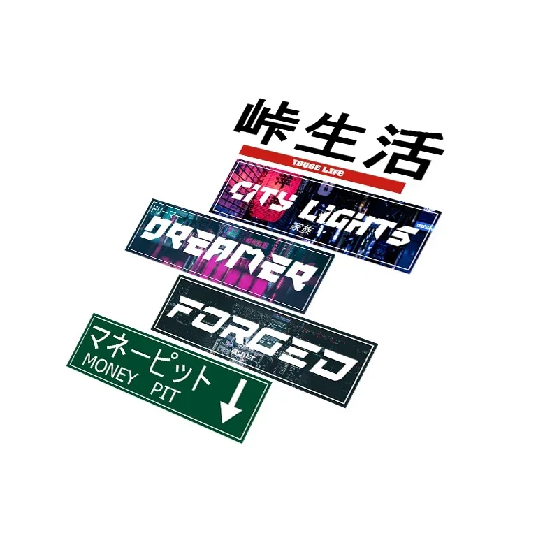 

Japanese Tokyo JDM Slap Car Stickers Funny Motorcycle Caravan Waterproof Anime Vinyl Car Accessoires Laptop Decals pvc