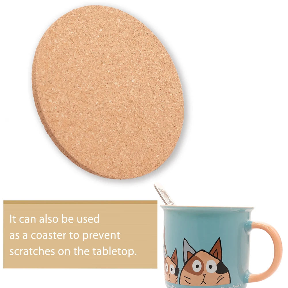 قواعد أكواب من الفلين من مادة النقش Ray Moto مناسبة لآلات النقش والمشروعات التي تصنعها بنفسك قطر 90 مم، سمك 3 مم 100 قطعة