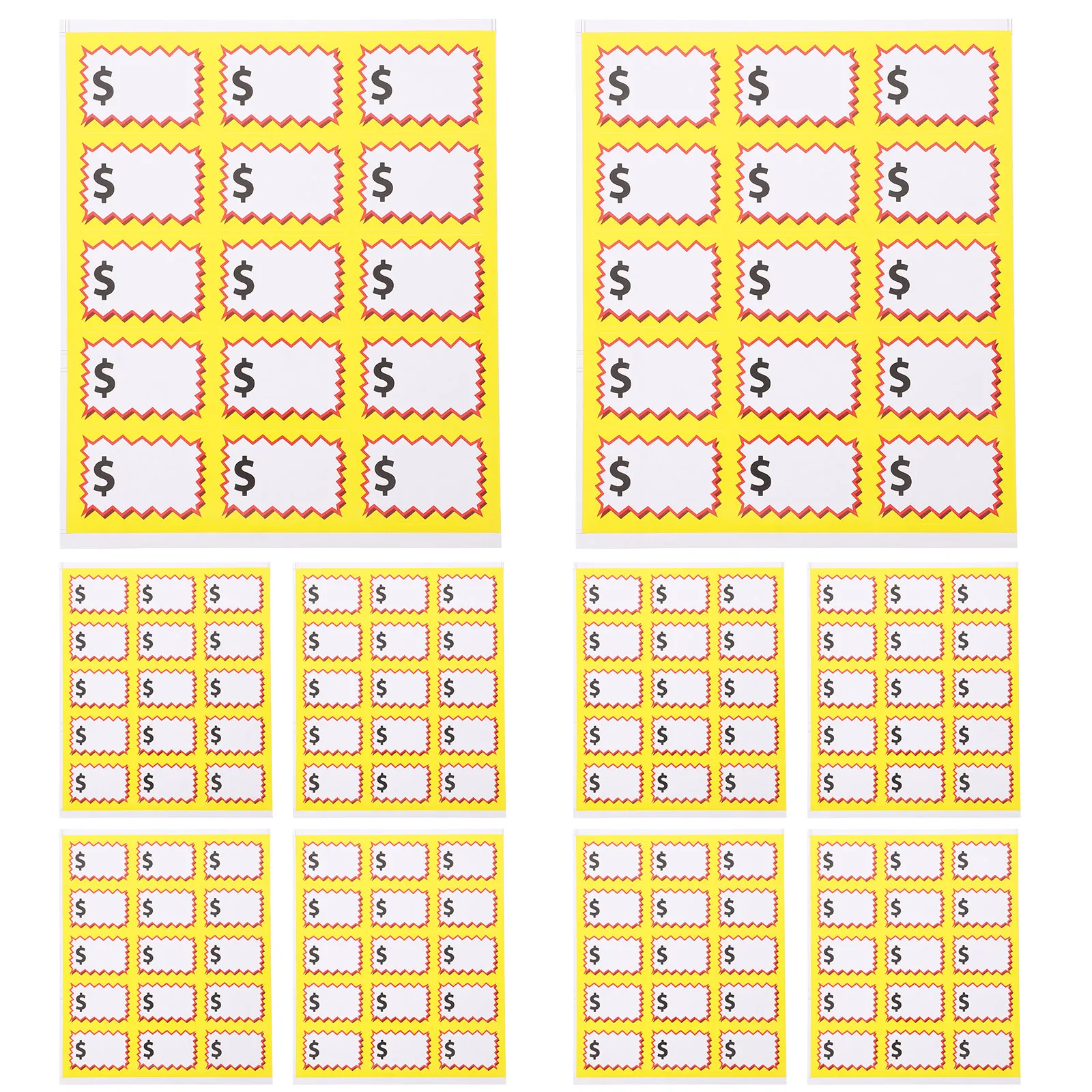 

10 Sheets Stickers Garage Sale Prices for Retail Kit Signs White Labels Poster Board Decorations
