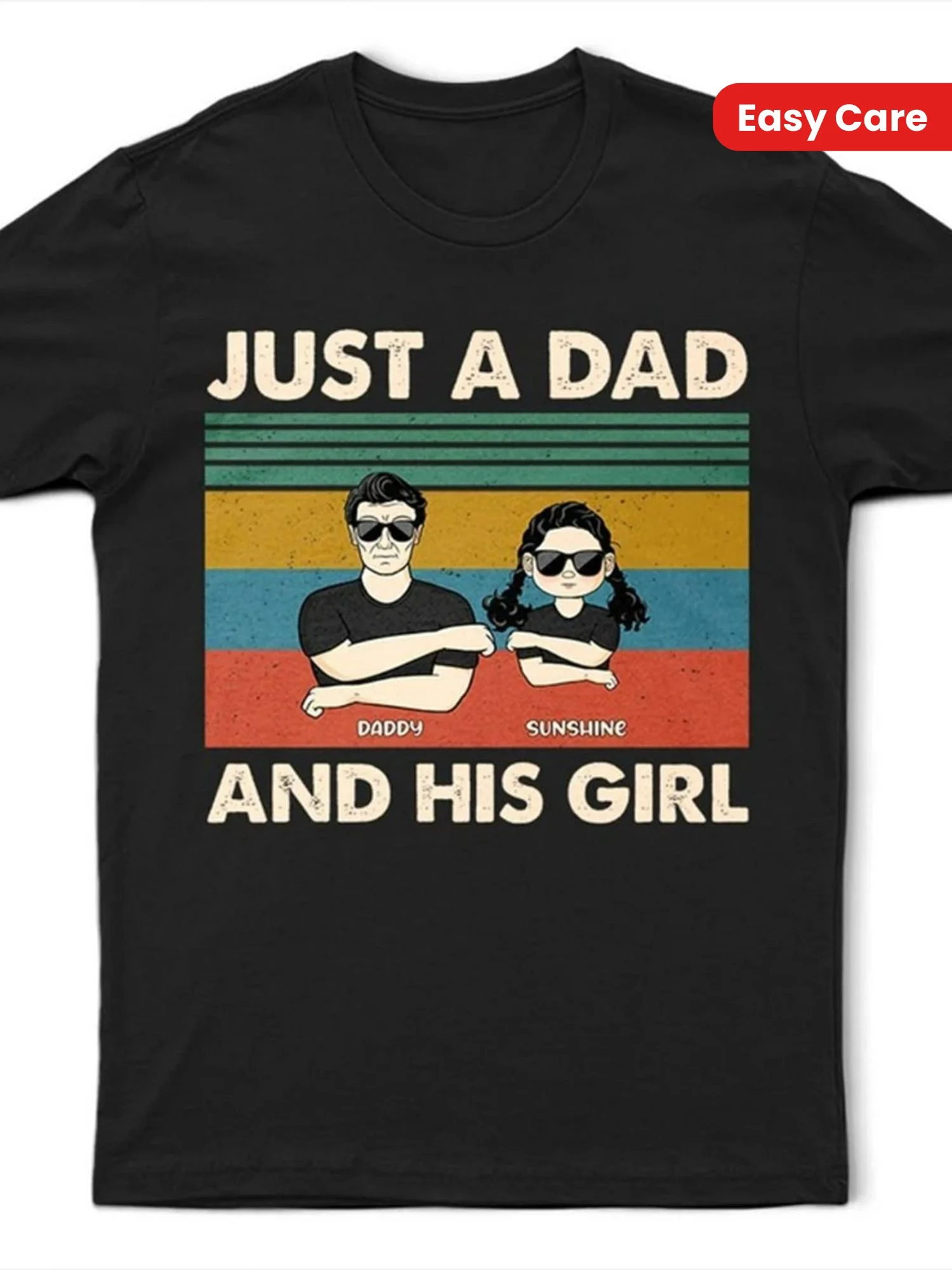 Футболка Just a Dad and His Graphic — мягкая и легкая футболка с круглым вырезом из 100% хлопка, удобная в уходе и быстросохнущая, подарок на День отца для D