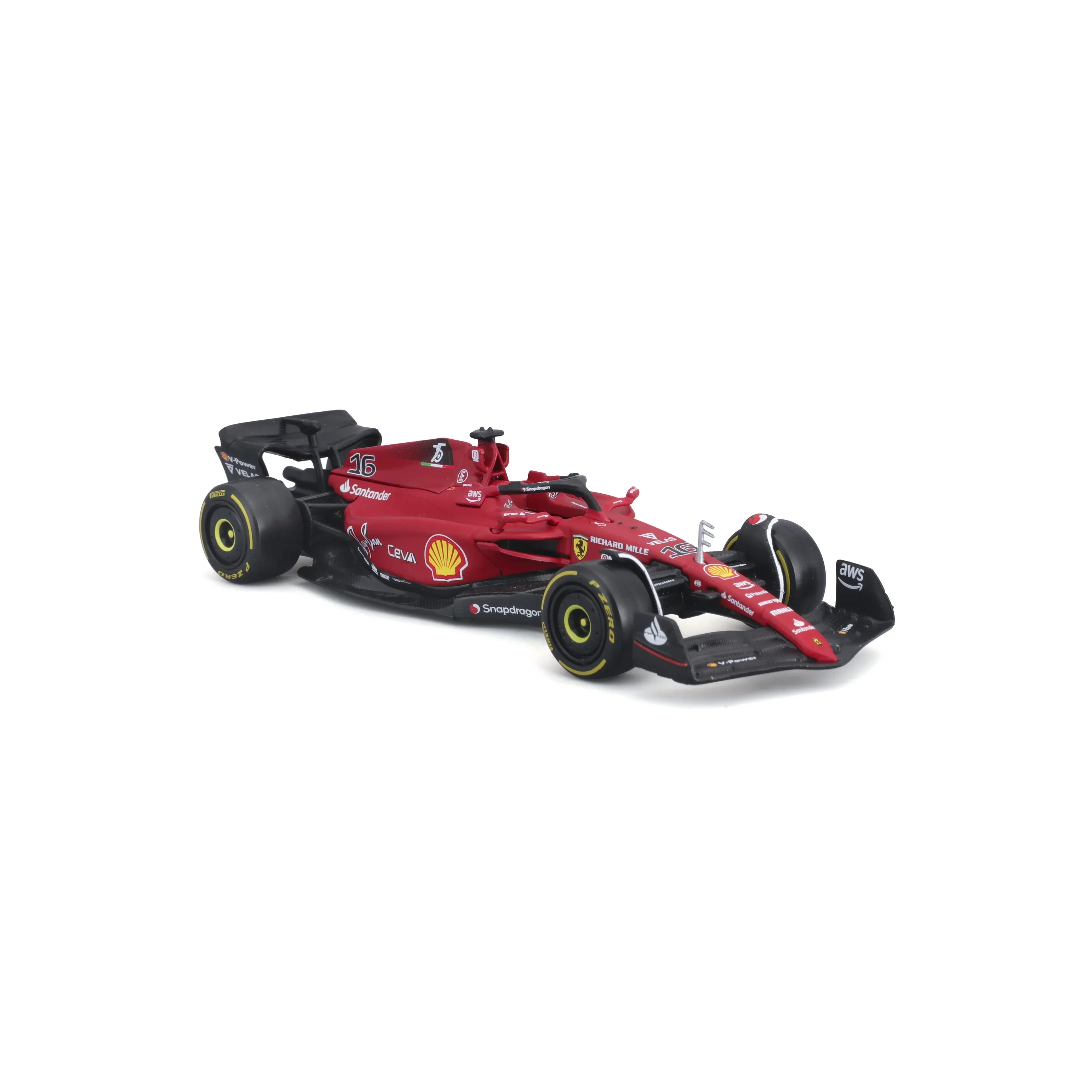 Bburago 1:43 2022 F1 Scuderia Ferrari F1-75 #16 Leclerc #55 Sainz Alloy Luxury Vehicle Diecast Cars Model Toy Collection Gift