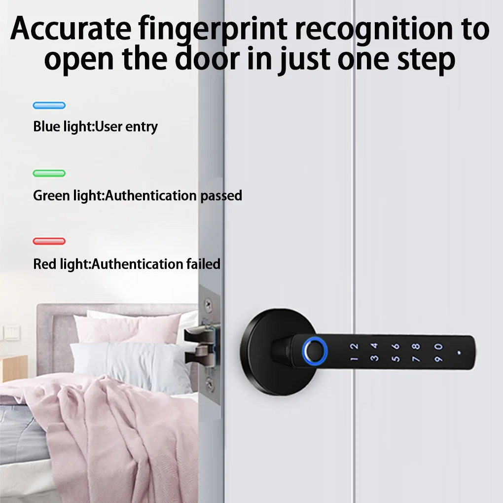 

Fingerprint Door Locks Smart Door Lock Handle With Fingerprint Key card Digital Door Lock Keypad Key Entry Electronic lock