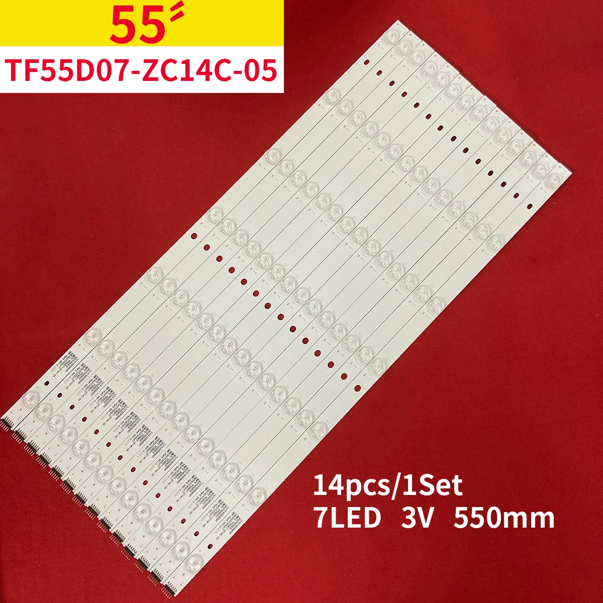 

Лента светодиодной подсветки для телевизора 55 дюймов 550-3528J TF55D07-ZC14C-05 55D3AS7CX55217 1.L14. 165509005
