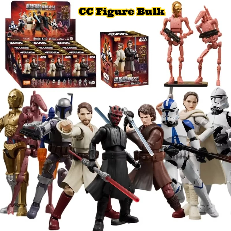 BLOKEES Original Star Wars Mandalorian Lite 1 2 Anakin Skywalker Maul C-3PO CHAMPION CLASS Toy Action Figure Assembly Model Gift