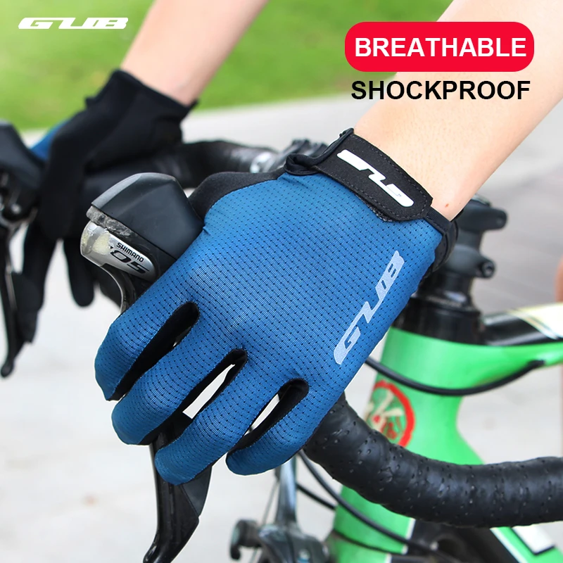 GUB Spring Summer Autumn Cycling Gloves Breathable Mesh Fabric Shockproof Cushioning Touch Screen Women Men Road Bike Gloves