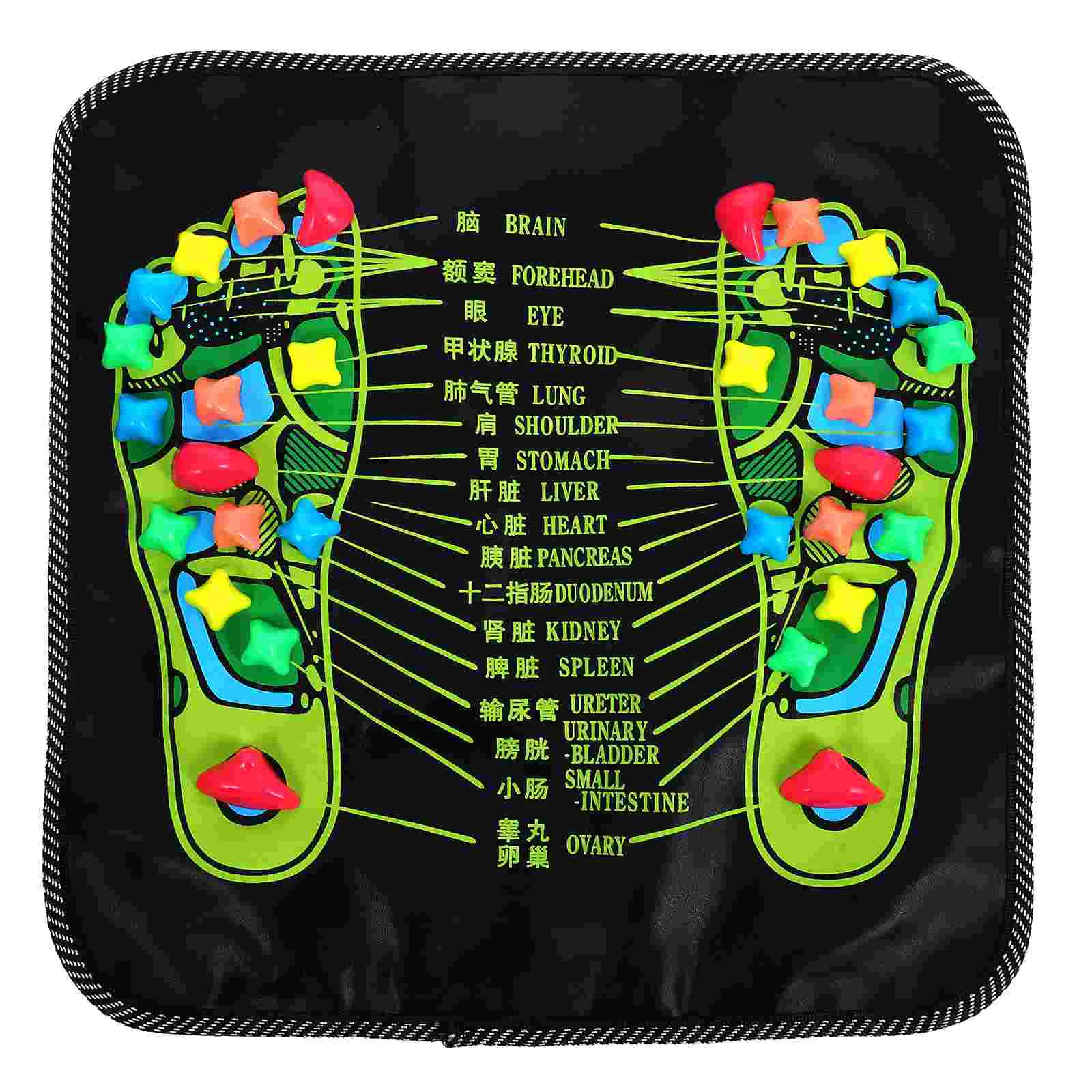 Foot Massage Mat Acupressure Pad Walk Massager Gift Reflexology Socks with Tool Stone Fitness