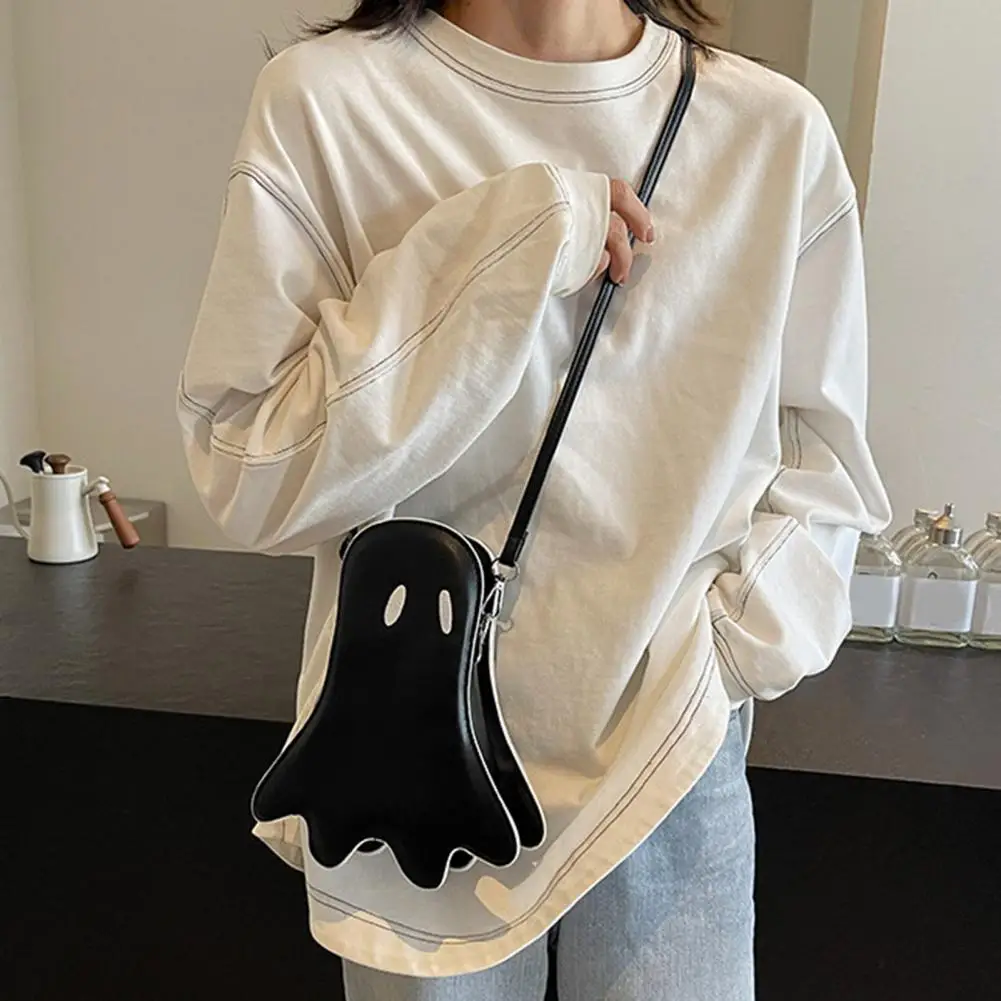 

Ghost Crossbody Bag Waterproof Shoulder Bag Crossbody Purse with Adjustable Strap for Women Halloween Ghost-shaped Shoulder Bag