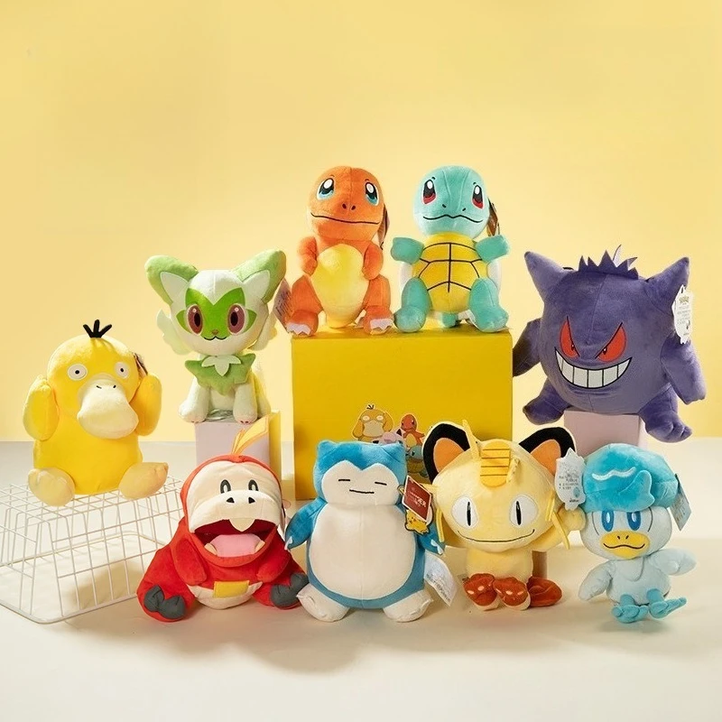 

zhuangchen Anime Kawaii Pikachu Plush Doll Toys Cute Gengar Dragonite Cartoon Piplup Toys for Kids Christmas Gift
