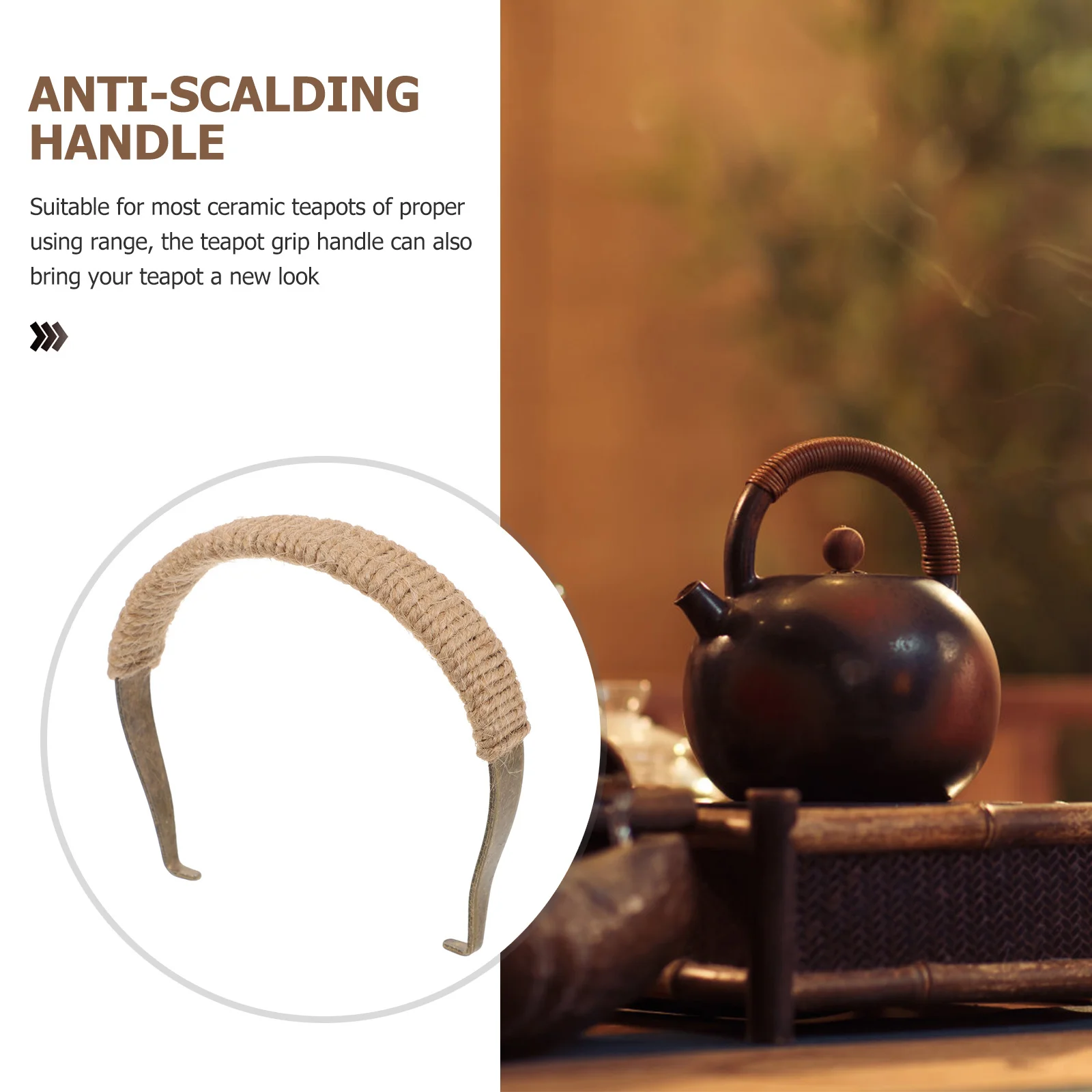 

Antiscald Teapot Handle Replacement Kettle Grip Lightweight Easy Install Suitable Most Ceramic Teapots