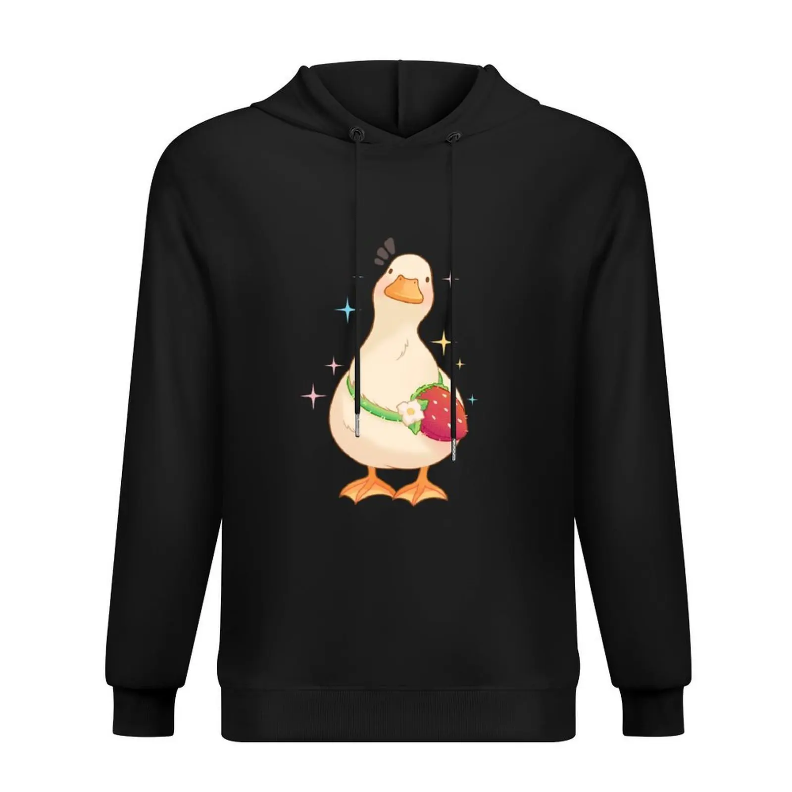 

duck with strawberry bag Hoodie men's clothing graphic t shirts men men clothing anime clothes pullover hoodies