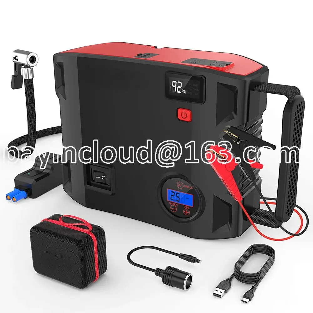 With Air Compressor 2000a Power Bank Tire Pump 12V Starting Device Car Turbocharger ODM Portable Jumper Starter