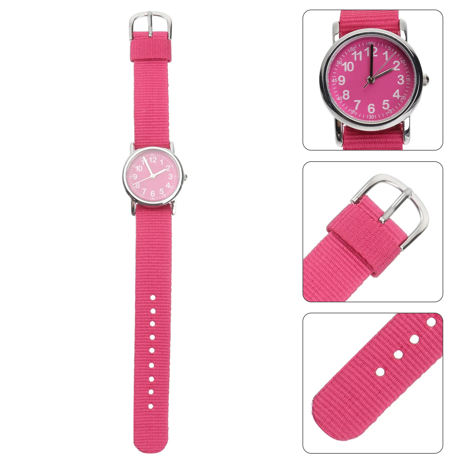 Durable Waterproof Watch Rosy Braided Band Creative Cartoon Design Precise Timekeeping Comfortable Strap Braided Watch