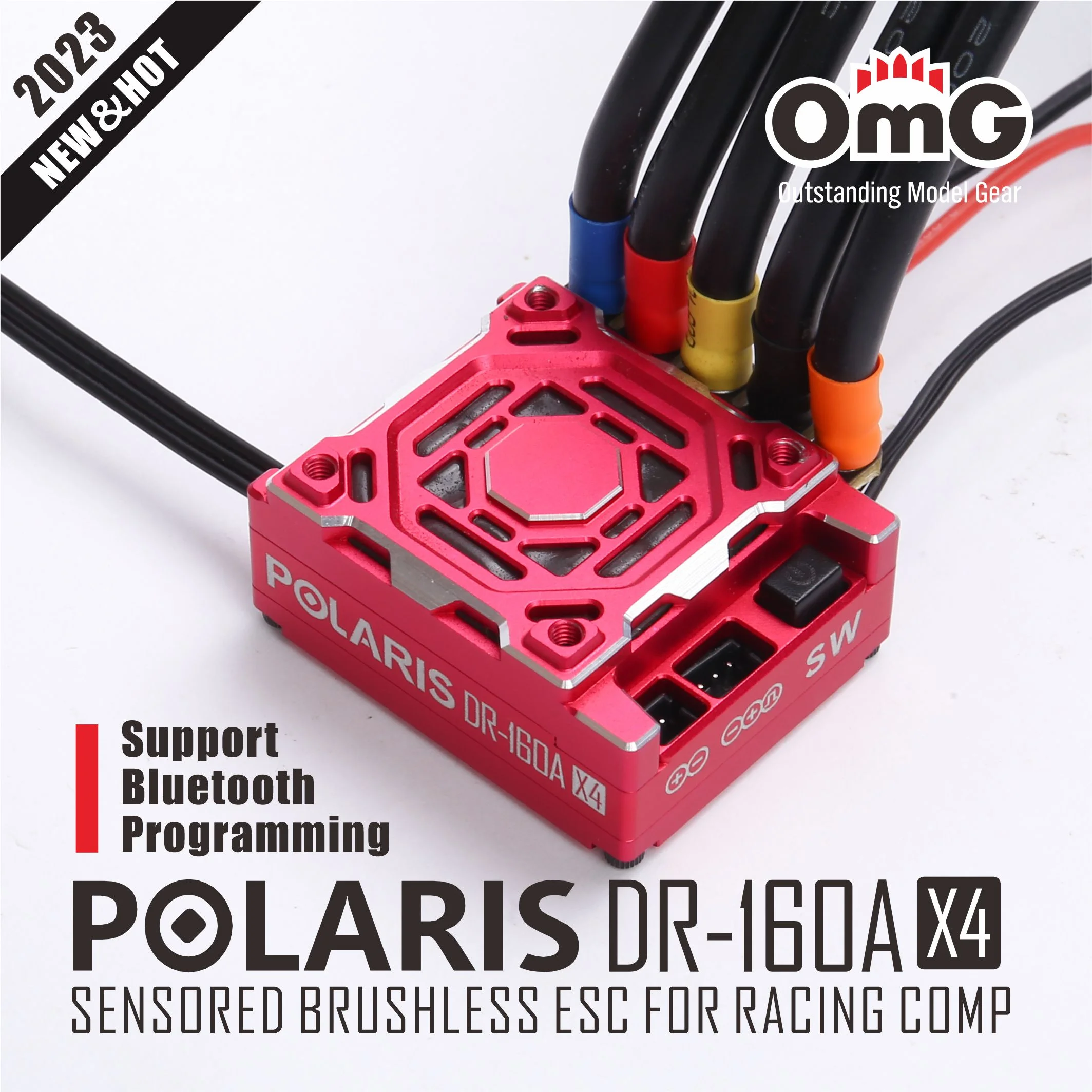 OMG-POLARIS DR-160AX4 D-Run Sensored Brushless 160A ESC Support Bluetooth for RC Car Highest Level Spec 1:10 Racing Drifting Car