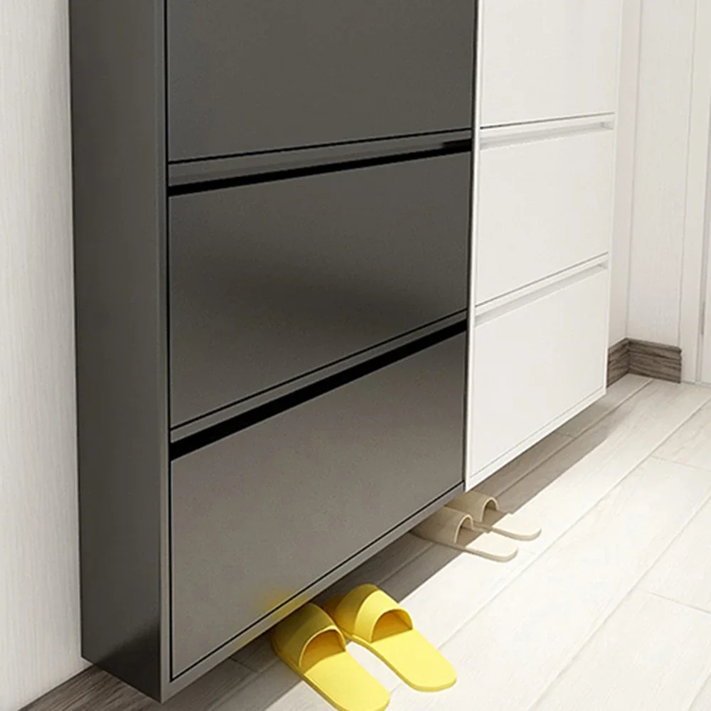 Customizable Drawers Shelf Black Shoe Rack Galery Dust Stylish Modern Corner Shoes Cabinet Vertical