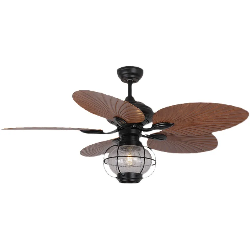 شرفة خارجية مروحة ضوء الرجعية شرفة فناء جناح مروحة السقف الأمريكية ضوء الزجاج غرفة الشمس مروحة رافعة #1