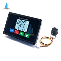 DC 10-55V 20A PWM Speed Controller LCD Digital Display 0~100% Adjustable DC Motor Governor Voltmeter Ammeter 12V 24V 36V 48V