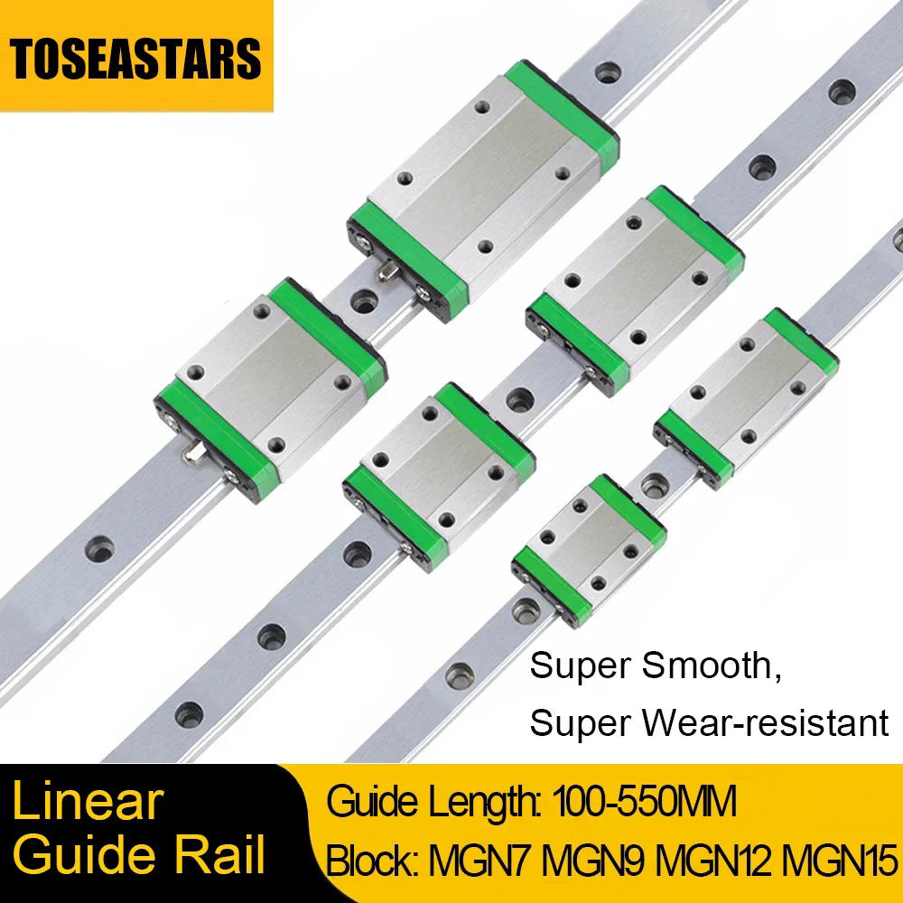 Linear Guide Rail MGN12 MGN7 MGN9 Block Rail Carriage Cnc 3d Printer Part Miniature Bearings Linear Rail Router 100-600MM