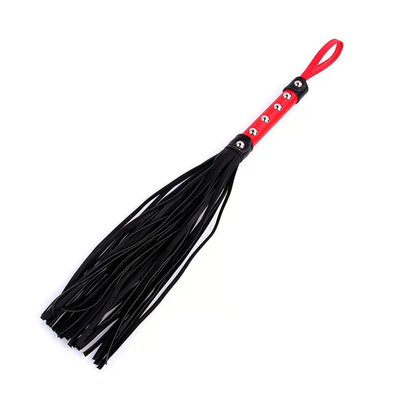 High Quality Pu Leather Pimp Whip Racing Riding Crop Party Flogger Hand Cuffs Queen Colourful Horse Riding Whip