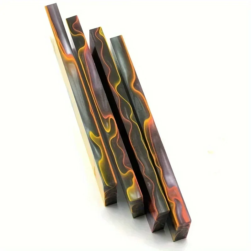Material de mango de cuchillo acrílico para exteriores, mango de diseño de mármol Moiré, herramienta portátil, materiales reforzados, materiales hechos a mano, 1 Uds.