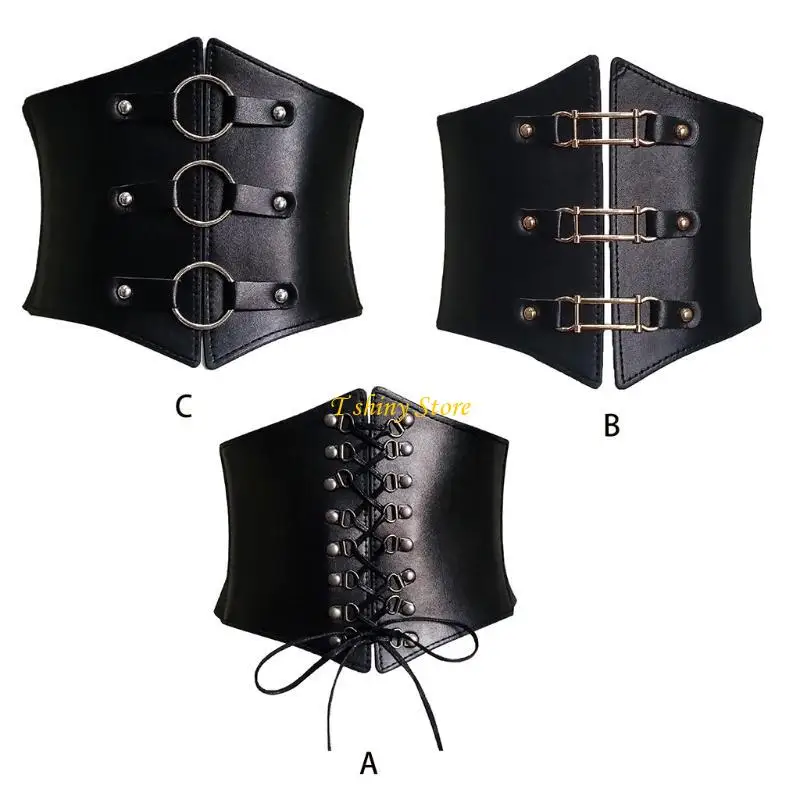 Cinghie n58f per donne vestiti con fibbia bandage corsetto largo cinghie per il corpo dimagranti per donne elastico