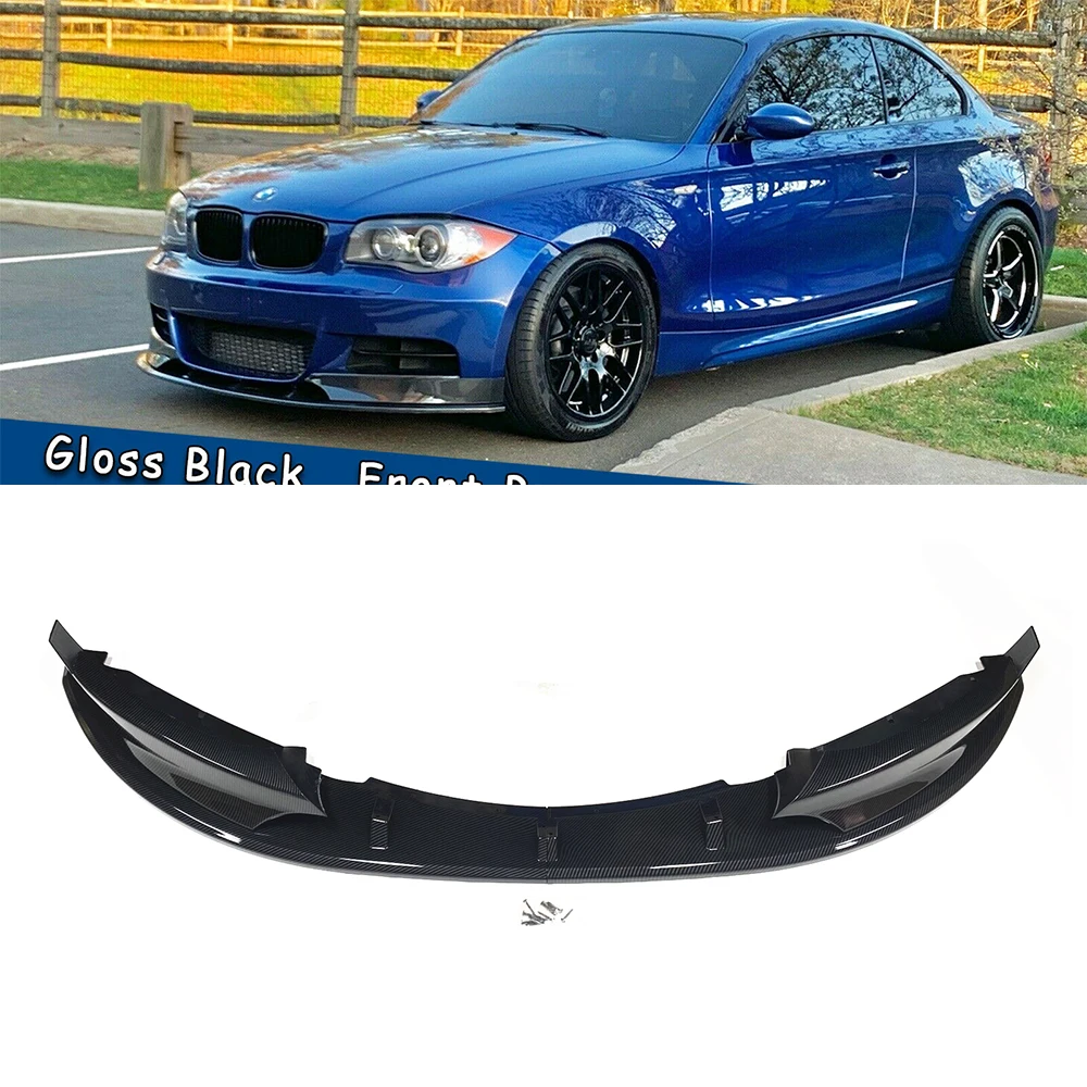 

Body Kit For BMW 1 Series E82 E88 M Sport 2007-2013 Carbon Fiber Look Front Bumper Spoiler Lip+Car Air Vent Side Cover Splitter