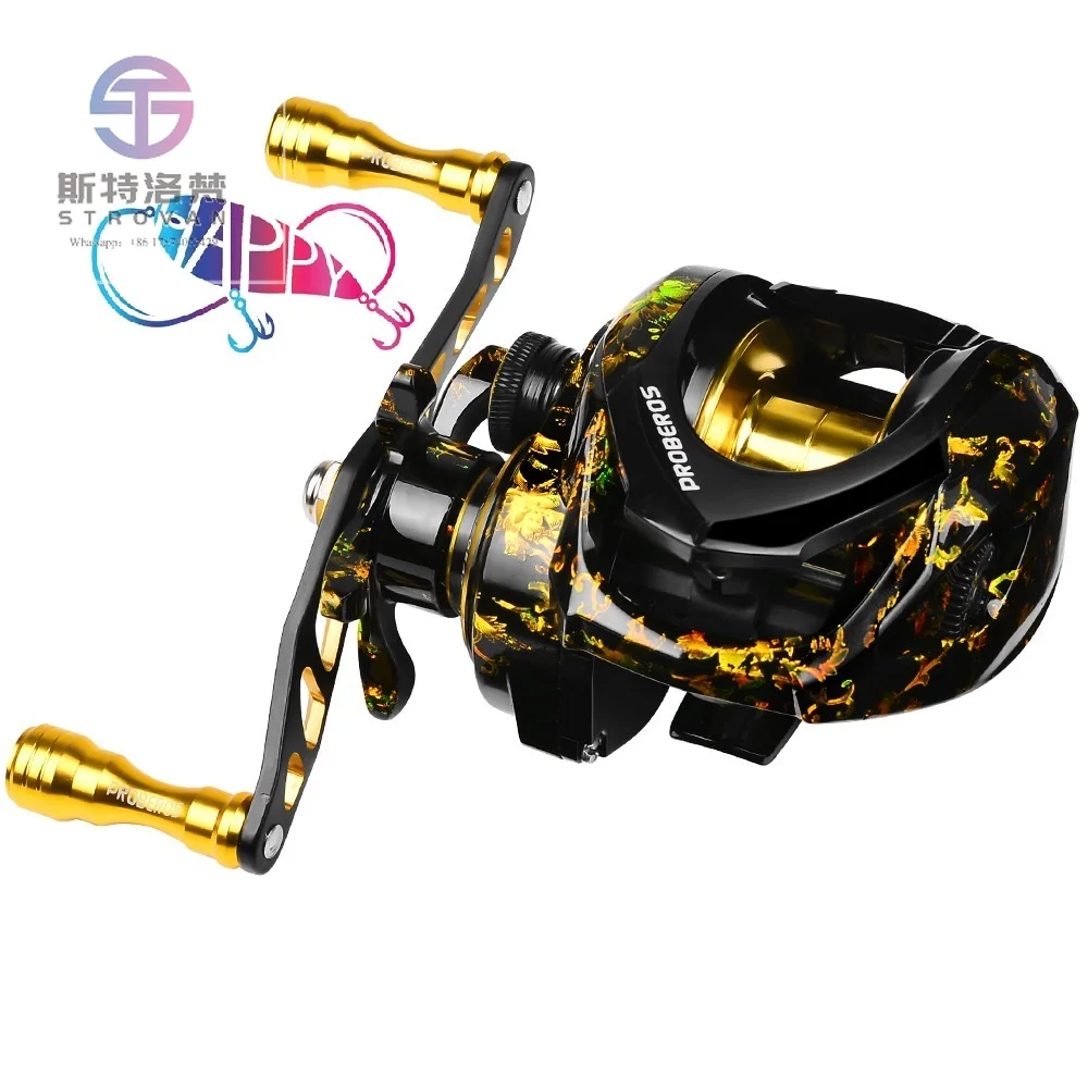 Left and Right Hand 7.2:1 3+1BB Drag Power 8kg Fishing Baitcasting Reel Carbon Fiber Saltwater Baitcasting Metal Fishing Reel