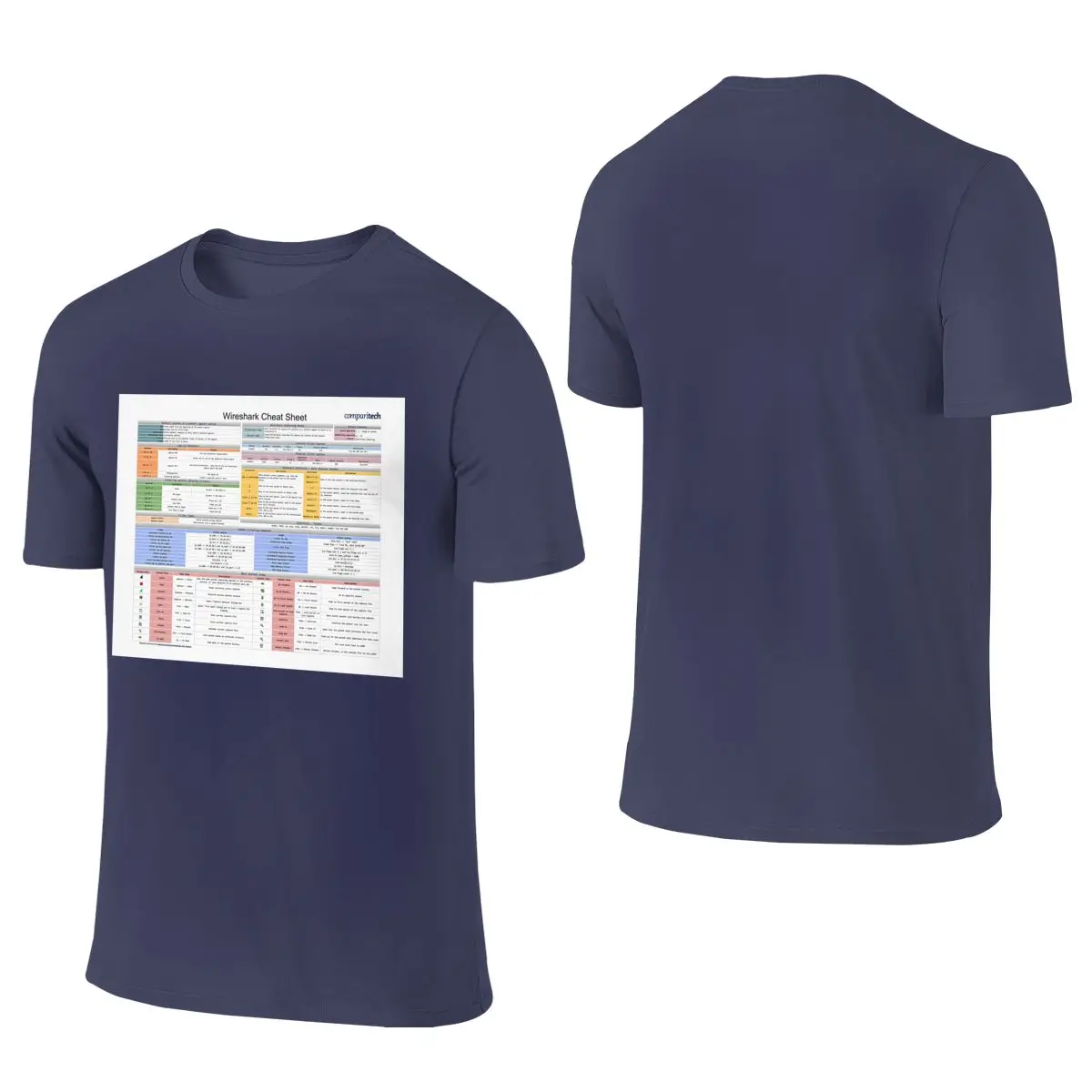 Cybersecurity Wireshark Cheat Sheet Loose Reversible T-shirt Urban Commuting   Shirt