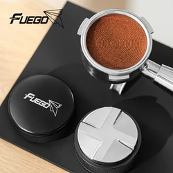 FUEGO 51mm 53.35mm 58.3mm Four Angled slope Coffee Distributor Thread Espresso Tamper Professional Coffee Leveler Accessories