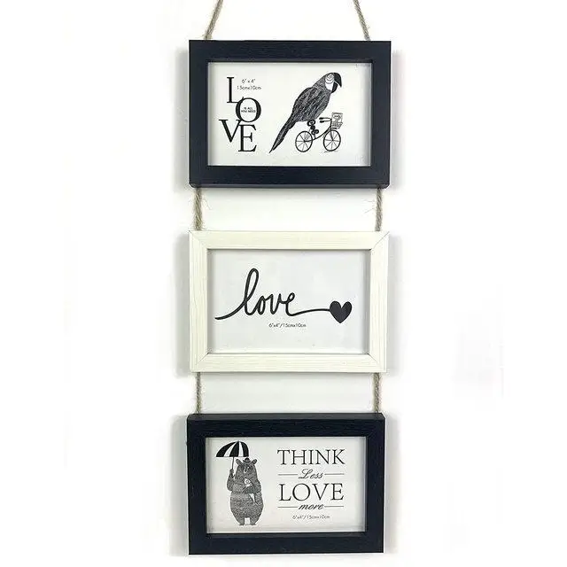 -2 Photo, 3 photo, 4 photo, 6 foto.10x15cm, Starley-Wall Wall multi-wood photo frames